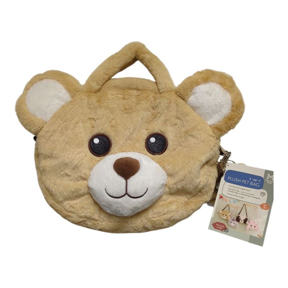 Member's Mark Lightweight 4-in-1 Soft & Plush Pet Bag with Keychain - Bear